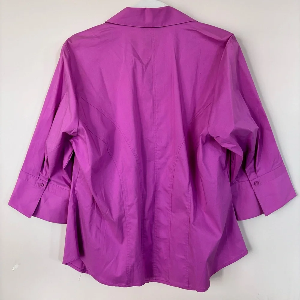 Lane Bryant Women's Button Down Shirt Lavender Size 14/16 NEW